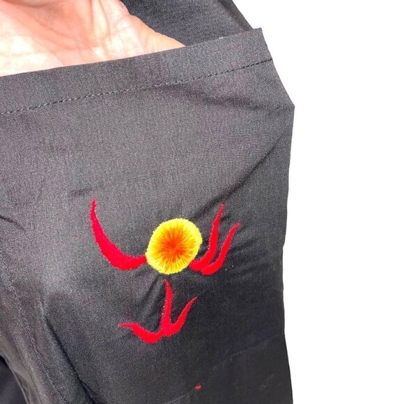 Spencer Gifts Robe Womens One Size OSFM Vintage Unisex Embroidered Dragon Black - Picture 8 of 12